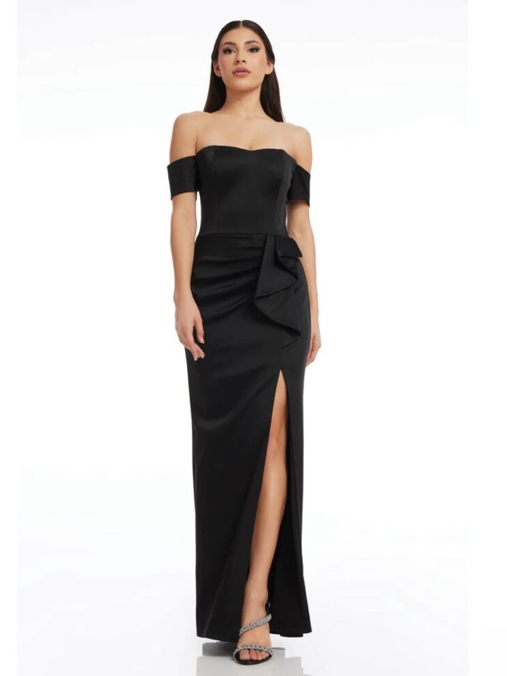 Dress The Population Size‎ Large Gabrielle Black Gown L